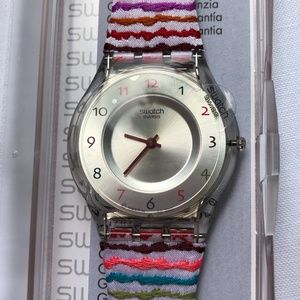 SFP113 Classic Sliding Waves Swiss Swatch Watch